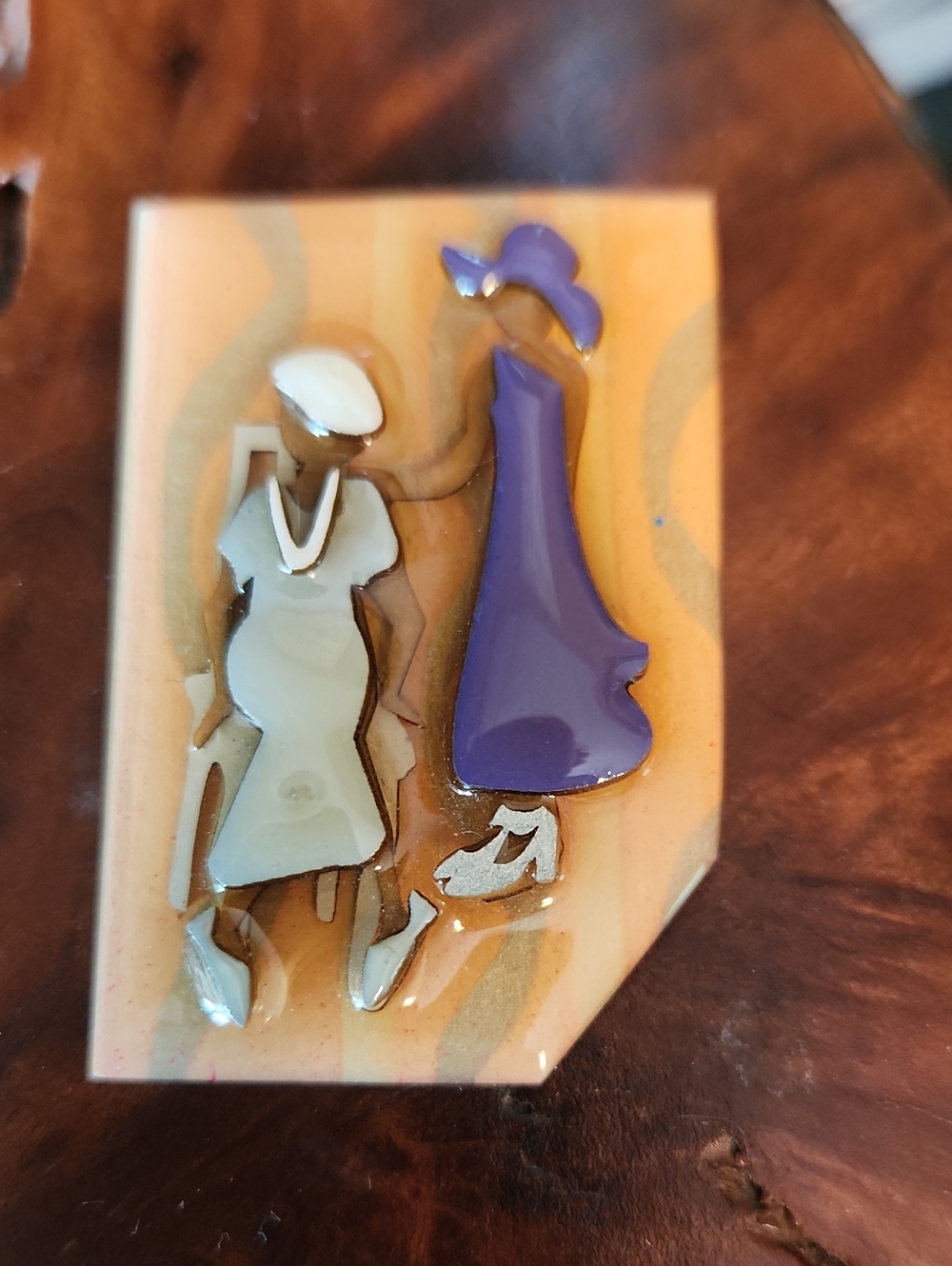 Woman Pins By Lucinda Art Brooch EUC